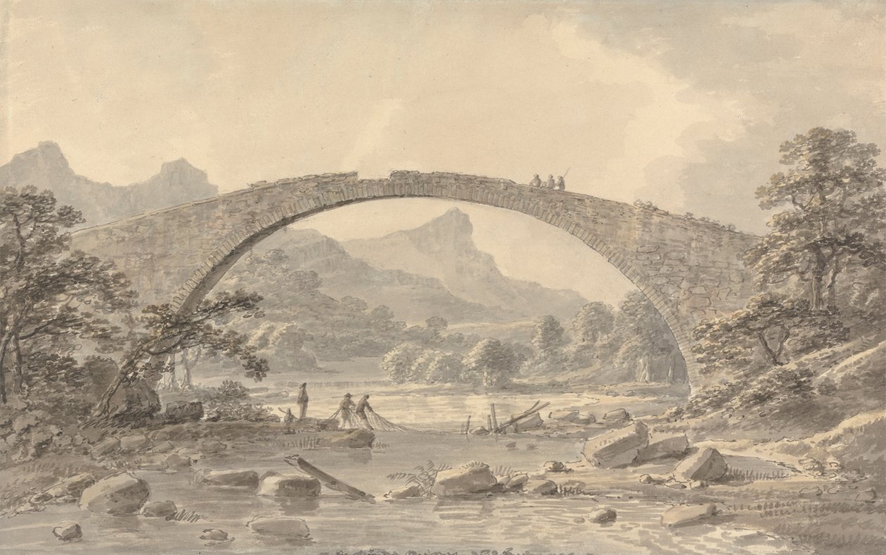 多尔盖利附近的 Pont Newydd 作者 阿莫斯·格林（Amos Green）