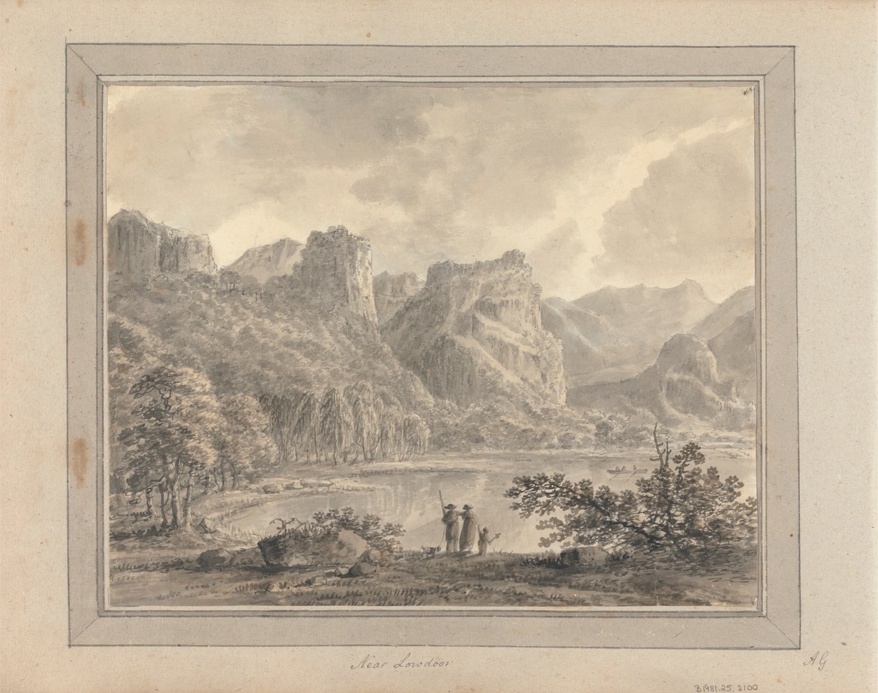 Views in England, Scotland and Wales; Tour in Scotland: Near Lowdoor 作者 阿莫斯·格林（Amos Green）