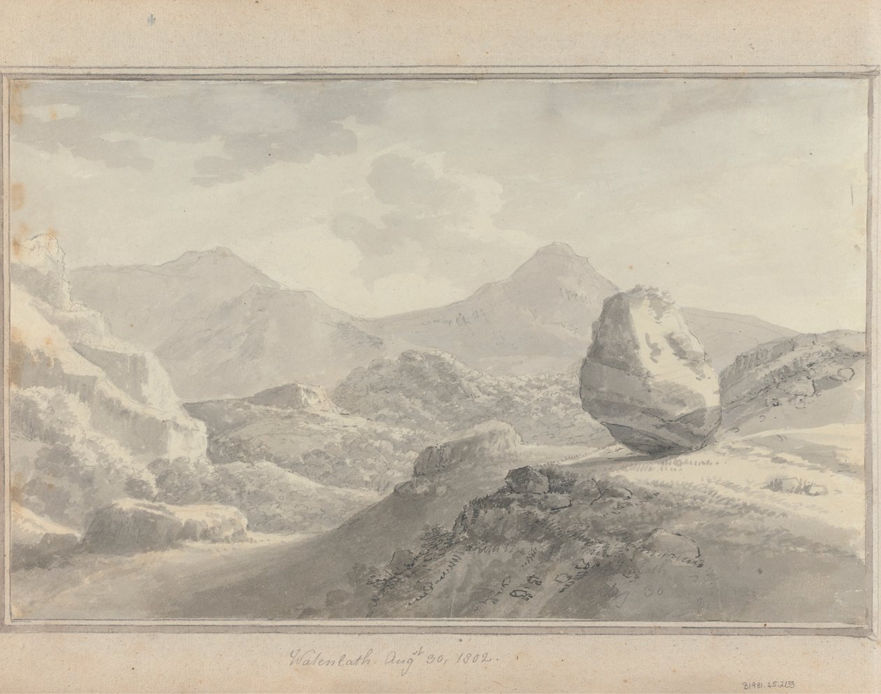 英格兰、苏格兰和威尔士的风景：Watenlath，1802 年 8 月 30 日 作者 阿莫斯·格林（Amos Green）