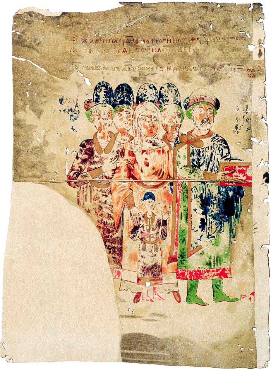 基辅的斯维亚托斯拉夫二世和他的家人，1073年。   作者 古代俄罗斯艺术。