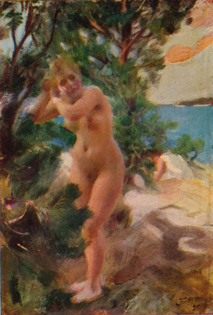 浴后，1895年 作者 伦纳德·佐恩与众不同