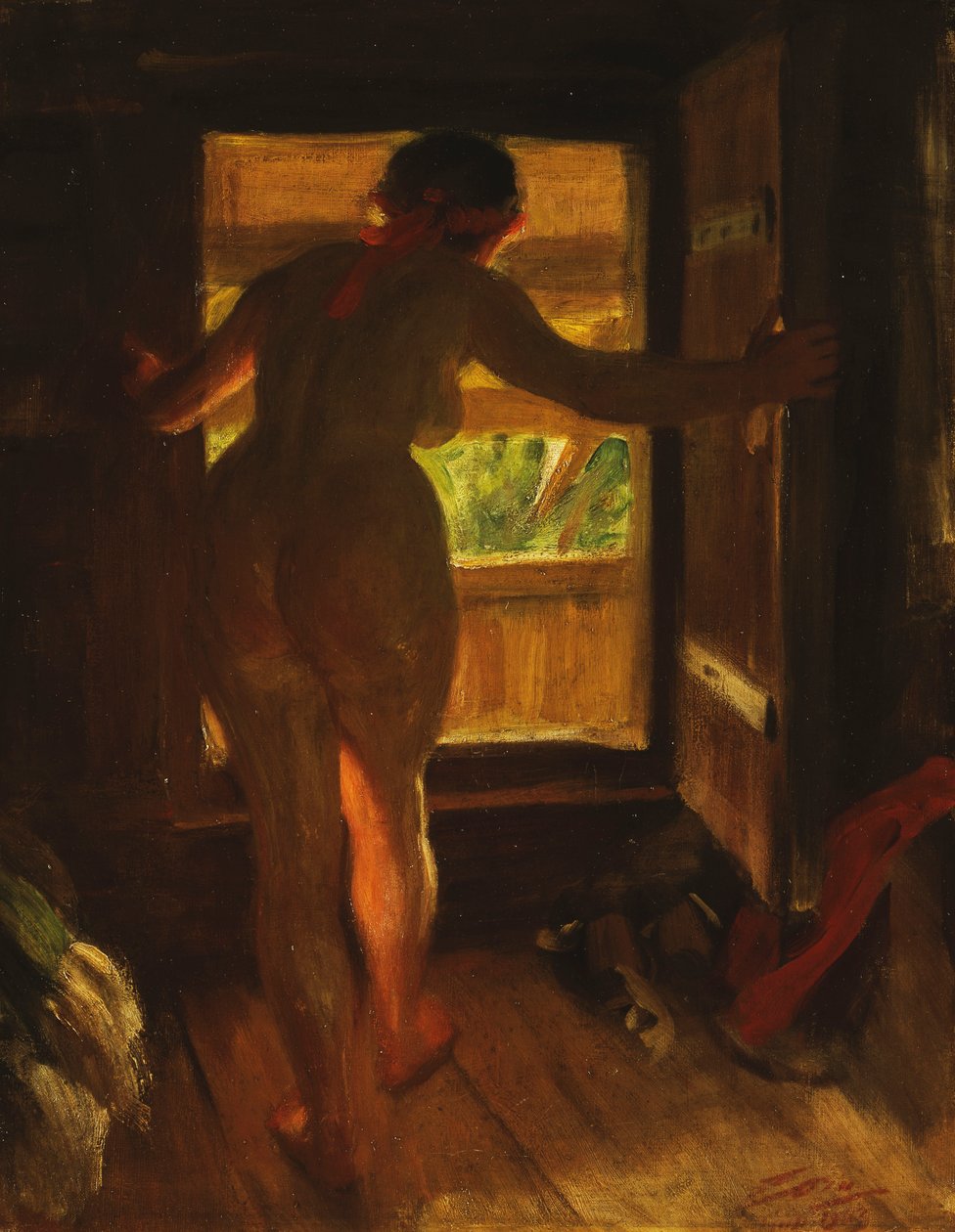 Mora Girl at a Open Door，1903年 作者 伦纳德·佐恩与众不同
