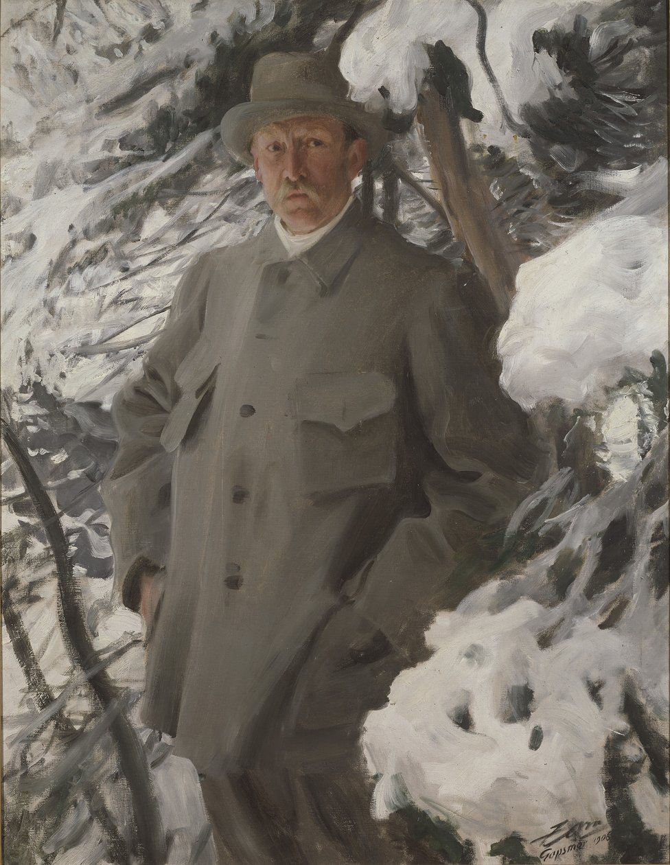画家Bruno Liljefors，1906年 作者 伦纳德·佐恩与众不同