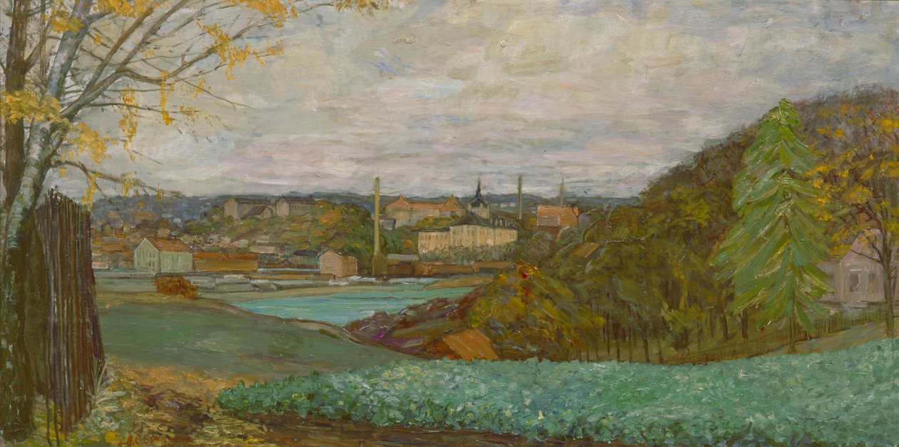 来自比格多伊的 Frognerkilen（布面油画） 作者 安德斯·斯瓦斯塔德