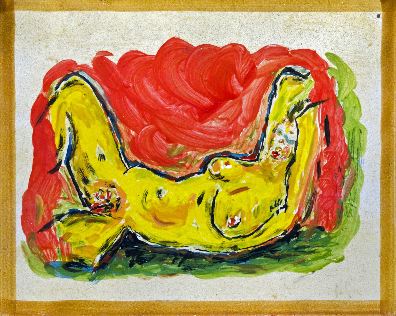 对埃贡-舍勒的愤怒》，2012 年（瓷砖上的油画） 作者 