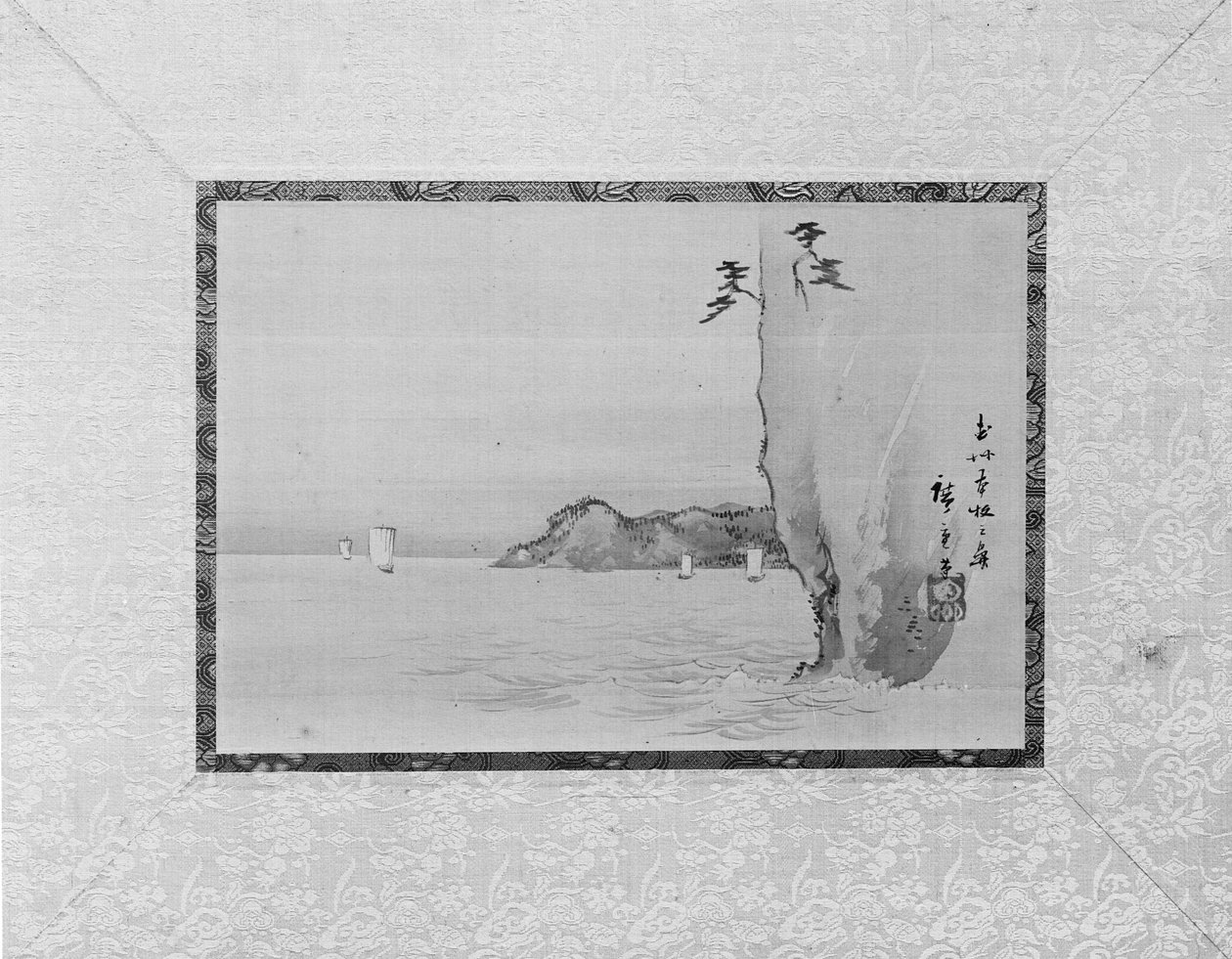 武藏省本牧湾，19世纪。 作者 安藤广重