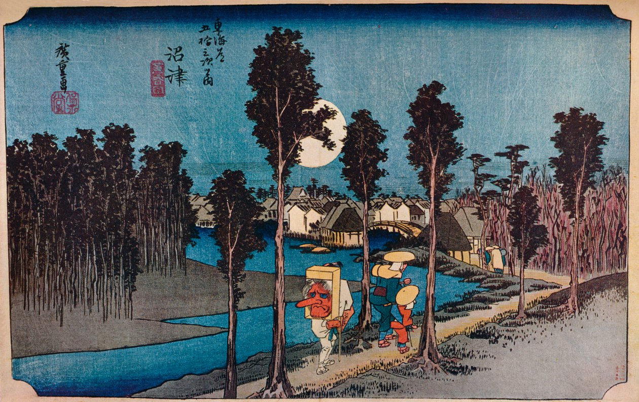 Numazu，Hikure，Yellow Dusk，1831-1834年，1930年。 作者 安藤广重