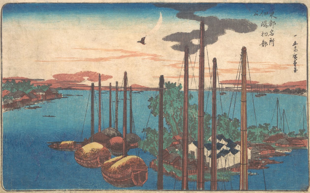 Tsukudajima Hatsu Hototogisu, probably 1830., probably 1830. 作者 安藤广重
