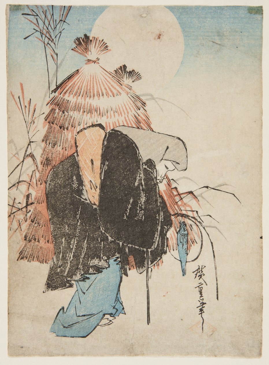 Fox Trap（彩色木版画） 作者 安藤或歌川广重