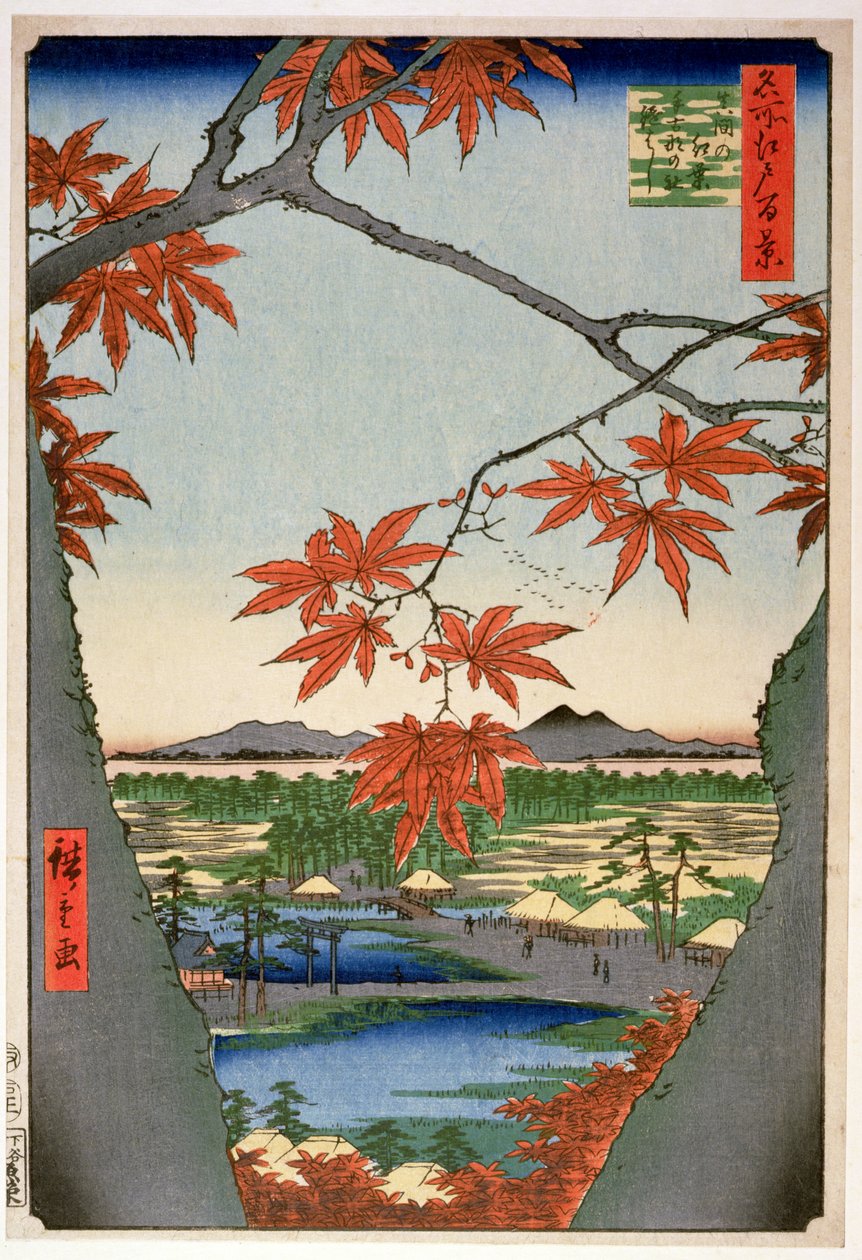 妈妈的枫树》，选自 "江户名胜百景 "系列（