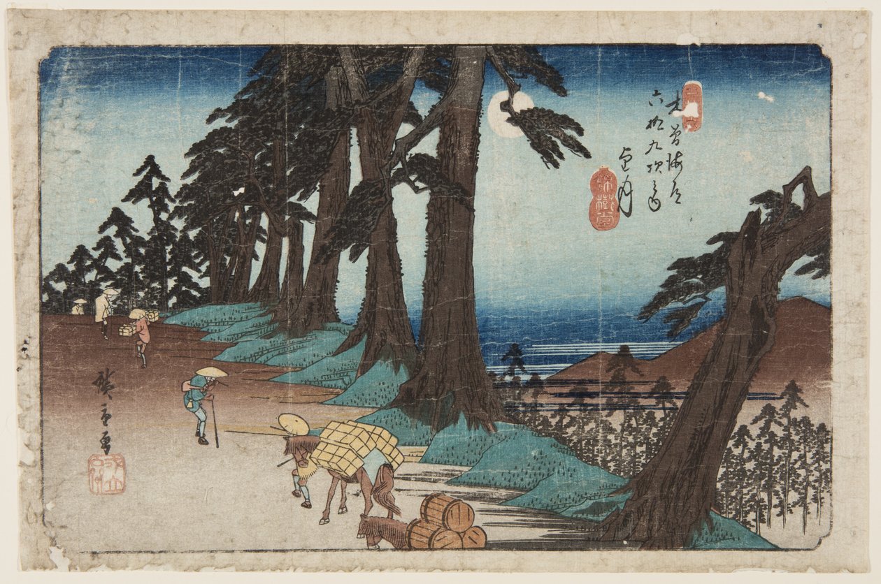 第26号，望月（彩色木版画 作者 安藤或歌川广重