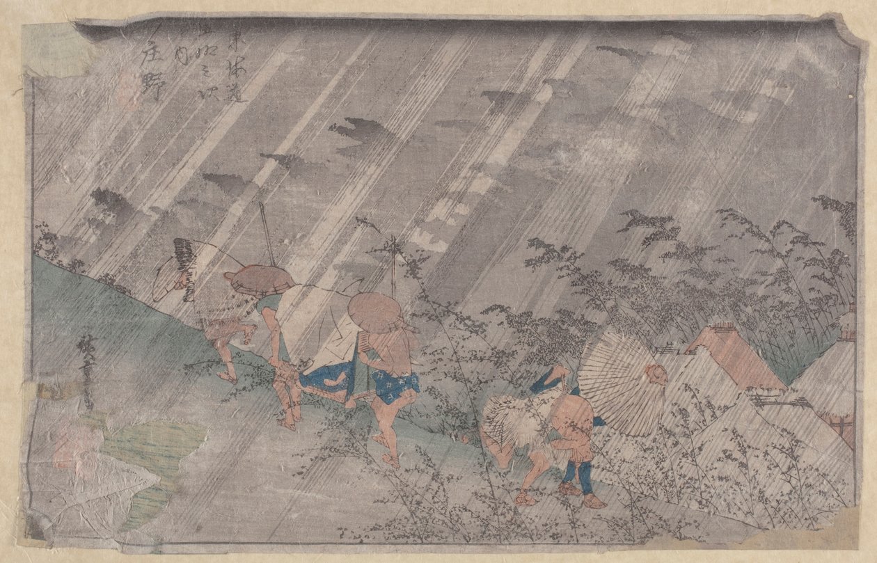 听（黑色木刻） 作者 安藤或歌川广重