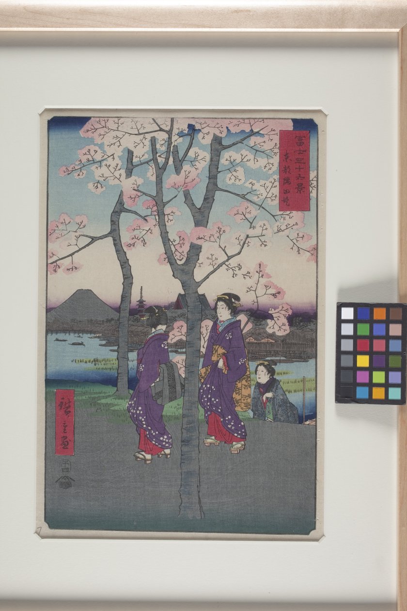 东都墨田堤（T?to：墨田堤）（彩色木刻版画） 作者 安藤或歌川广重
