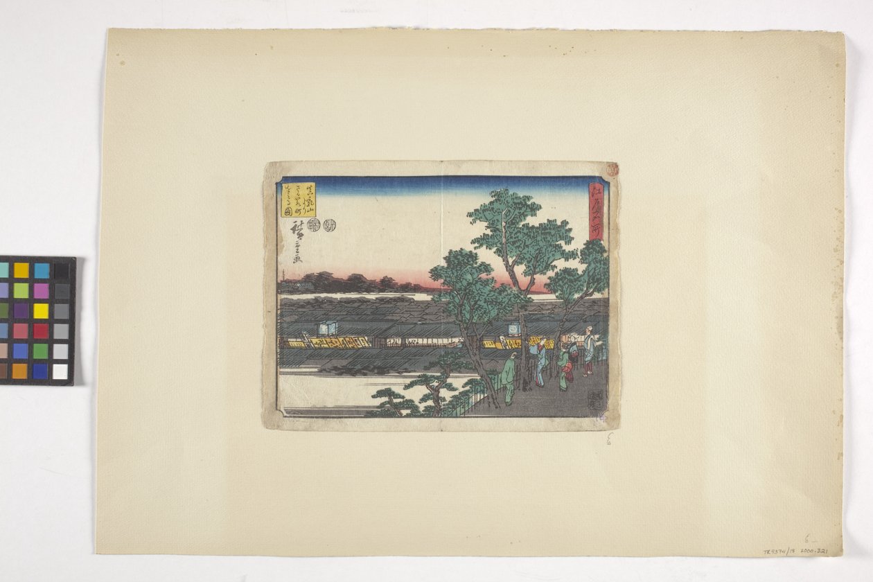 View Of Saruwakacho From Matsuchiyama (colour woodcut)   1448475   zh       chinese Successfully Translated  Original: Genesis 42 1-5 Josephs brothers arrive in Egypt, from the Nuremberg Bible (Biblia Sacra Germanaica) (coloured woodcut) Translat: Genesis  作者 安藤或歌川广重