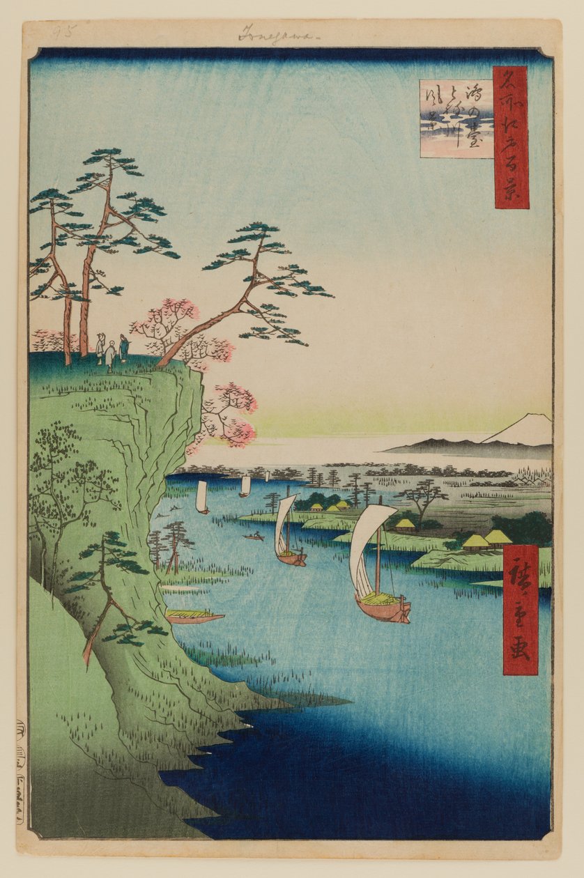 小野台和利根川美景 作者 安藤或歌川广重