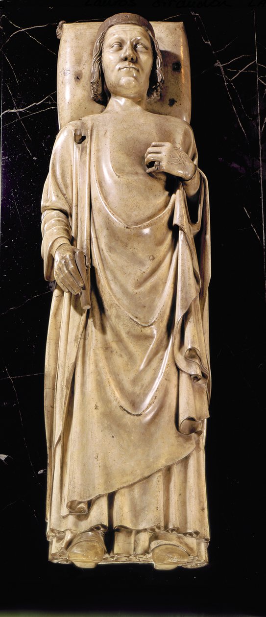 查理五世的肖像（1338-80）智者，c.1364（大理石） 作者 安德烈·波纳芙（Andre Beauneveu）