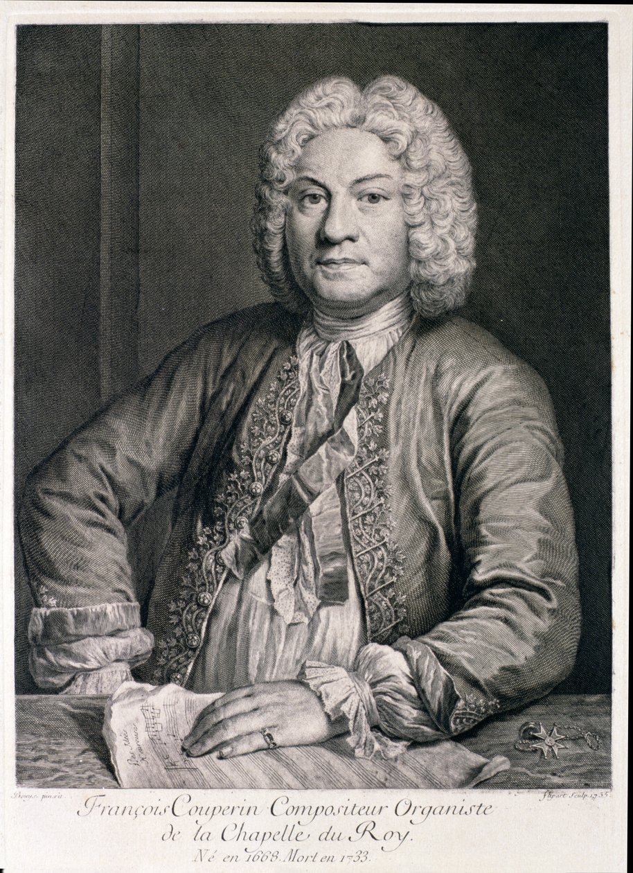 Francois Couperin（1668-1733）由Flipart雕刻 作者 安德烈·布依斯（Andre Bouys）