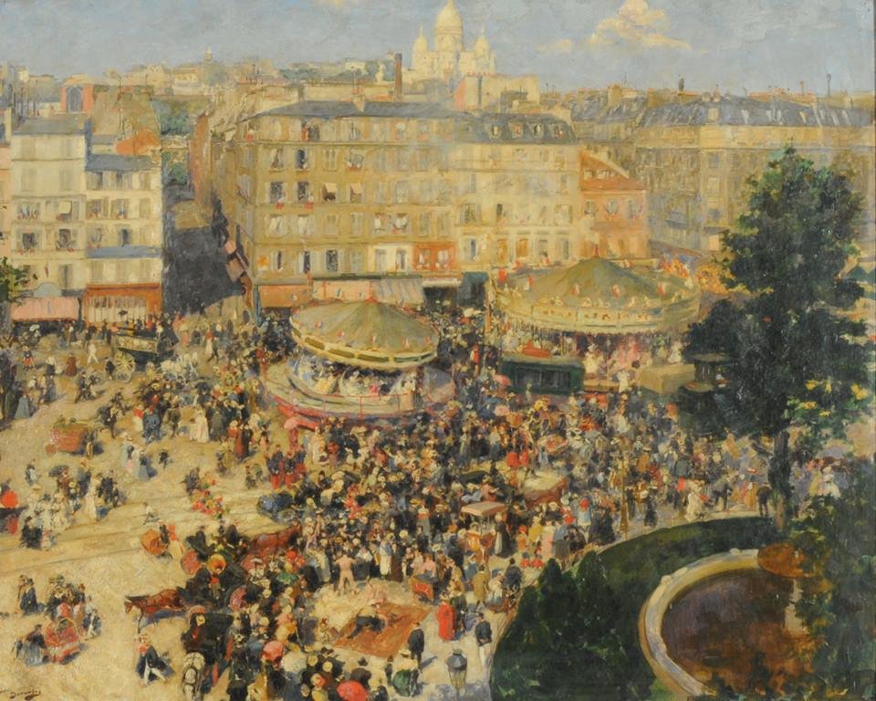 Pigalle Place 7月4日在Pigalle Place 作者 安德烈·德文贝兹（Andre Devambez）