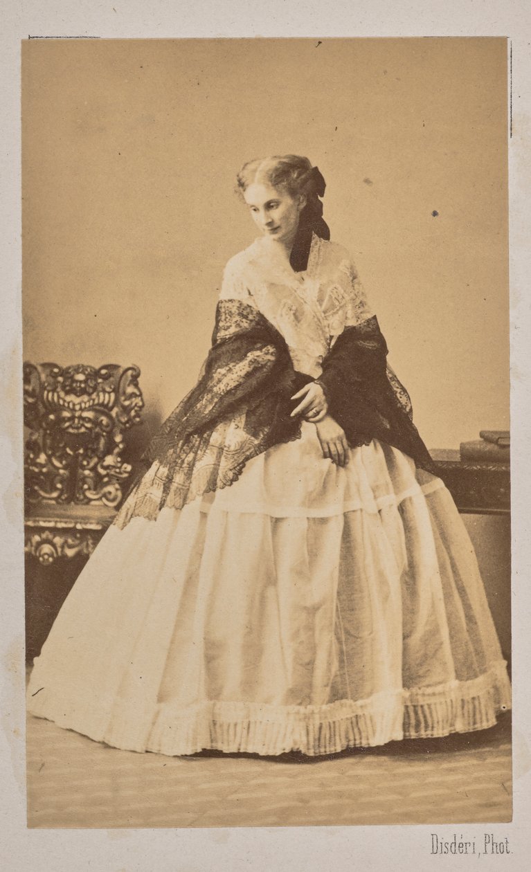 索菲亚-德-莫尼公爵夫人1838-1896年，女伯爵特鲁贝茨卡娅，1862年。 作者 安德烈·阿道夫·尤金·迪斯德里