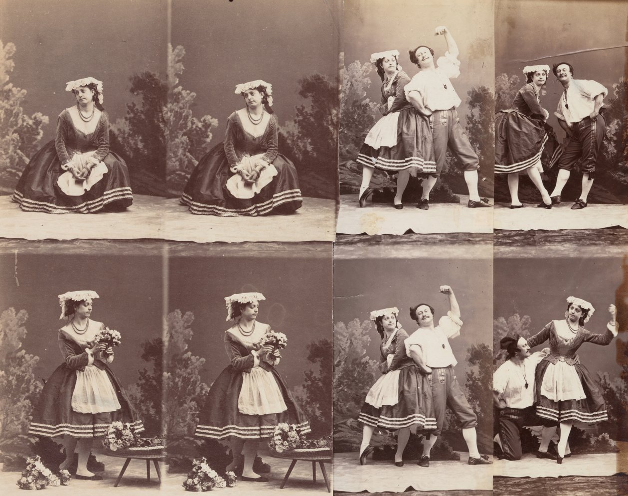 Eugénie Schlosser and Coralli, 1863年。 作者 安德烈·阿道夫·尤金·迪斯德里