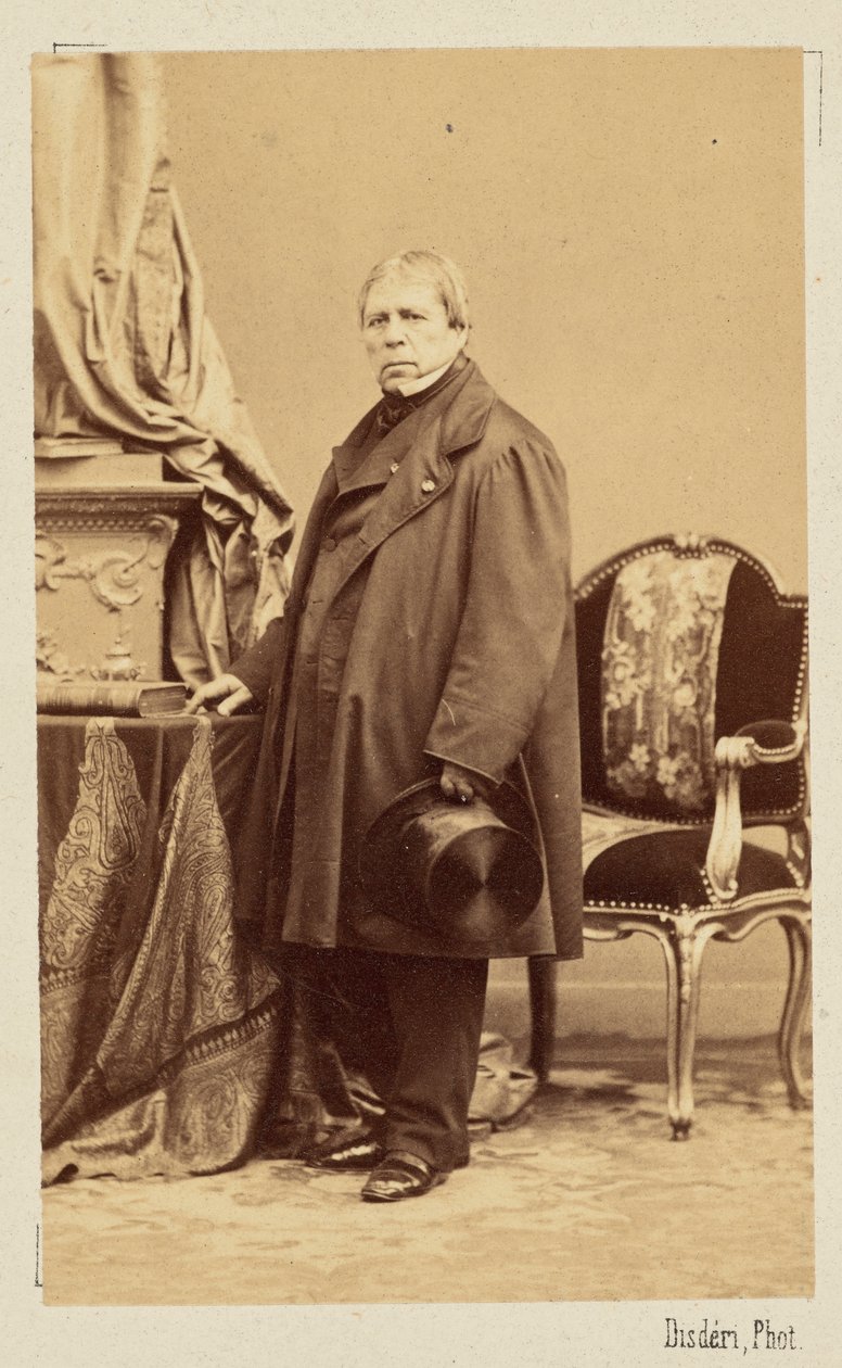 Jean-Auguste-Dominique Ingres, 约1860年。 作者 安德烈·阿道夫·尤金·迪斯德里