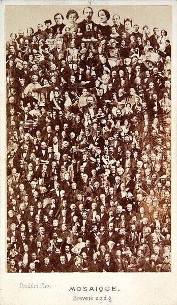 第二帝国的人物，约1860年（棕褐色照片）。 作者 安德烈·阿道夫·尤金·迪斯德里