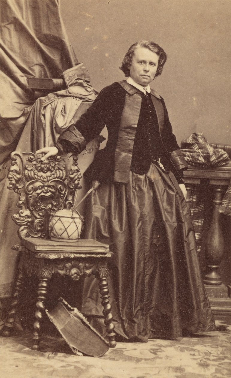 罗莎-邦荷1822-1899年的肖像，1860年代初。 作者 安德烈·阿道夫·尤金·迪斯德里