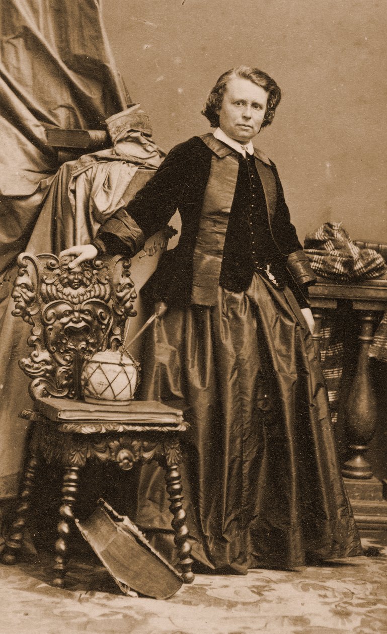 罗莎-博尔的肖像，约1861年（照片）。 作者 安德烈·阿道夫·尤金·迪斯德里