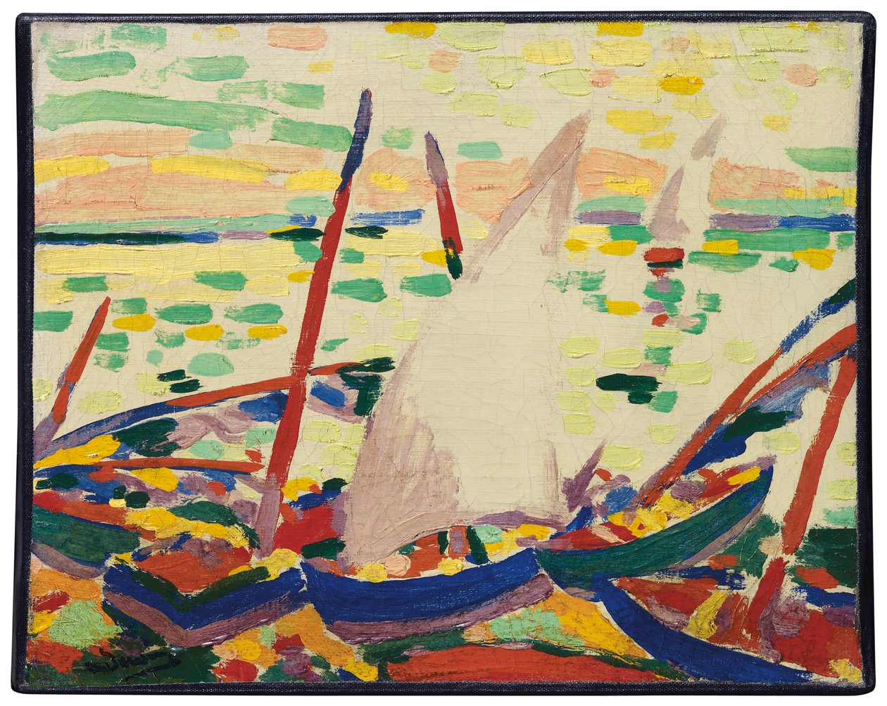 科利乌尔海滩上的船只; Bateaux sur la plage a Collioure 作者 安德烈·德雷恩