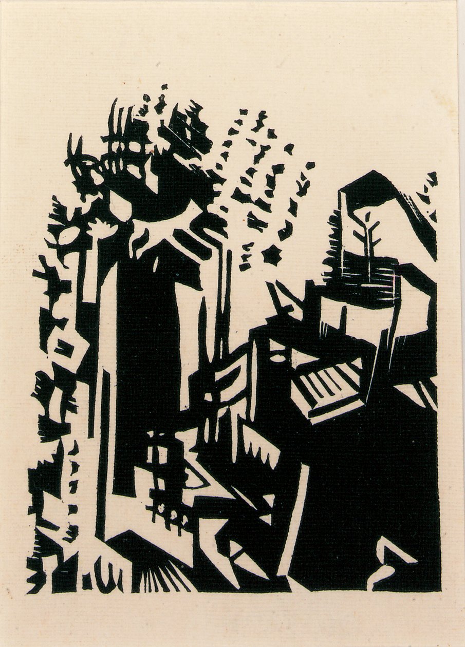 渔民，约 1940 年（木刻） 作者 安德烈·德雷恩