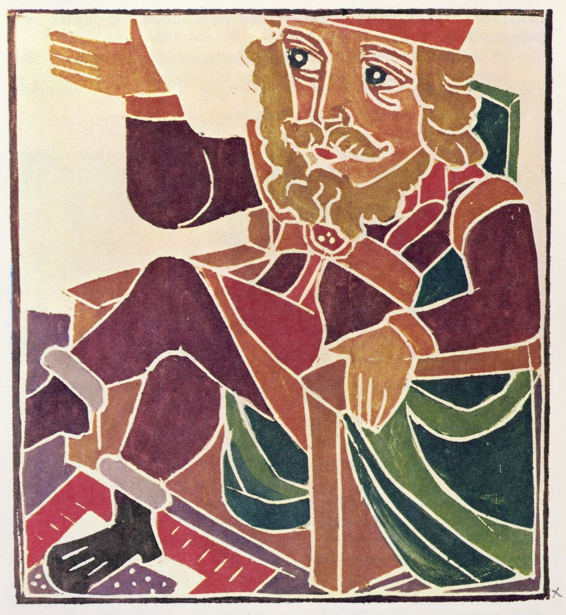 Pantagruel 在两个封臣之间的复杂事件中做出判决（"La Sentence"），弗朗索瓦-拉伯雷（1494-1553 年）《Pantagruel》限量版中的插图。 作者 安德烈·德雷恩
