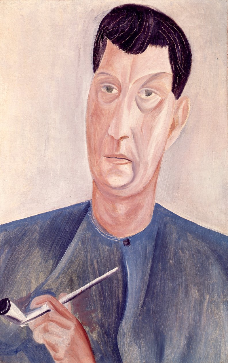 自画像，约 1913-14 年（布面油画） 作者 安德烈·德雷恩
