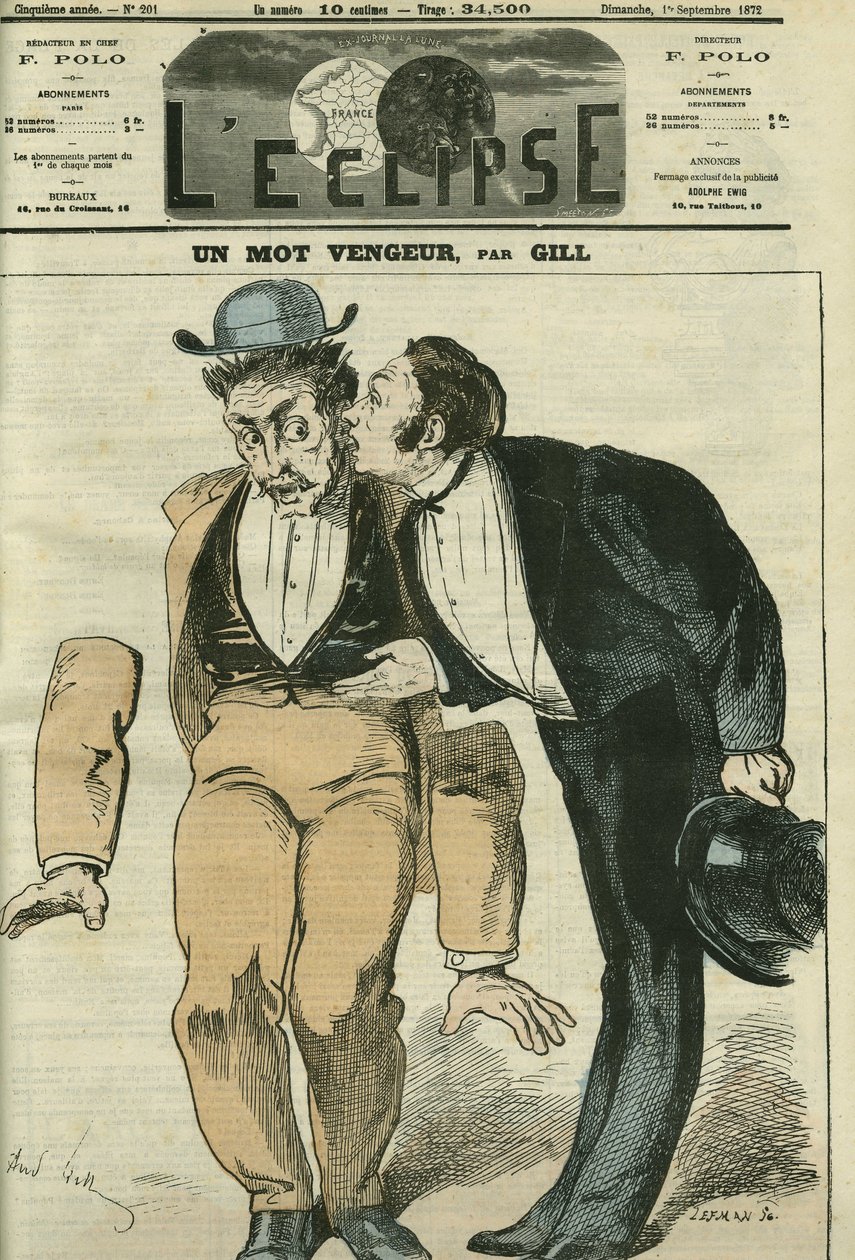 A vengeful word, the first gentleman has his arms falling when he hears the word “censorship”. Cover in “” L