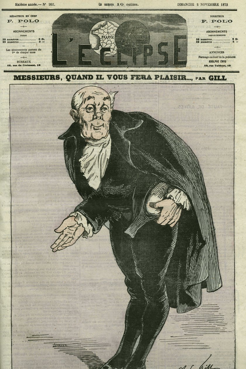 Cartoon “Gentlemen, when it pleases you...”” Cover in “” L