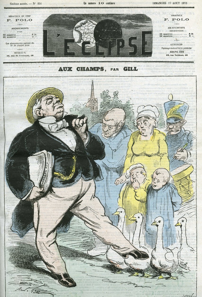 漫画 "aux champs"。8月17日吉尔在 "L