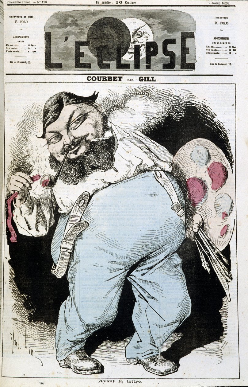 古斯塔夫·库尔贝 (Gustave Courbet) 的卡通片 - 在 1870 年 7 月 2 日的“L