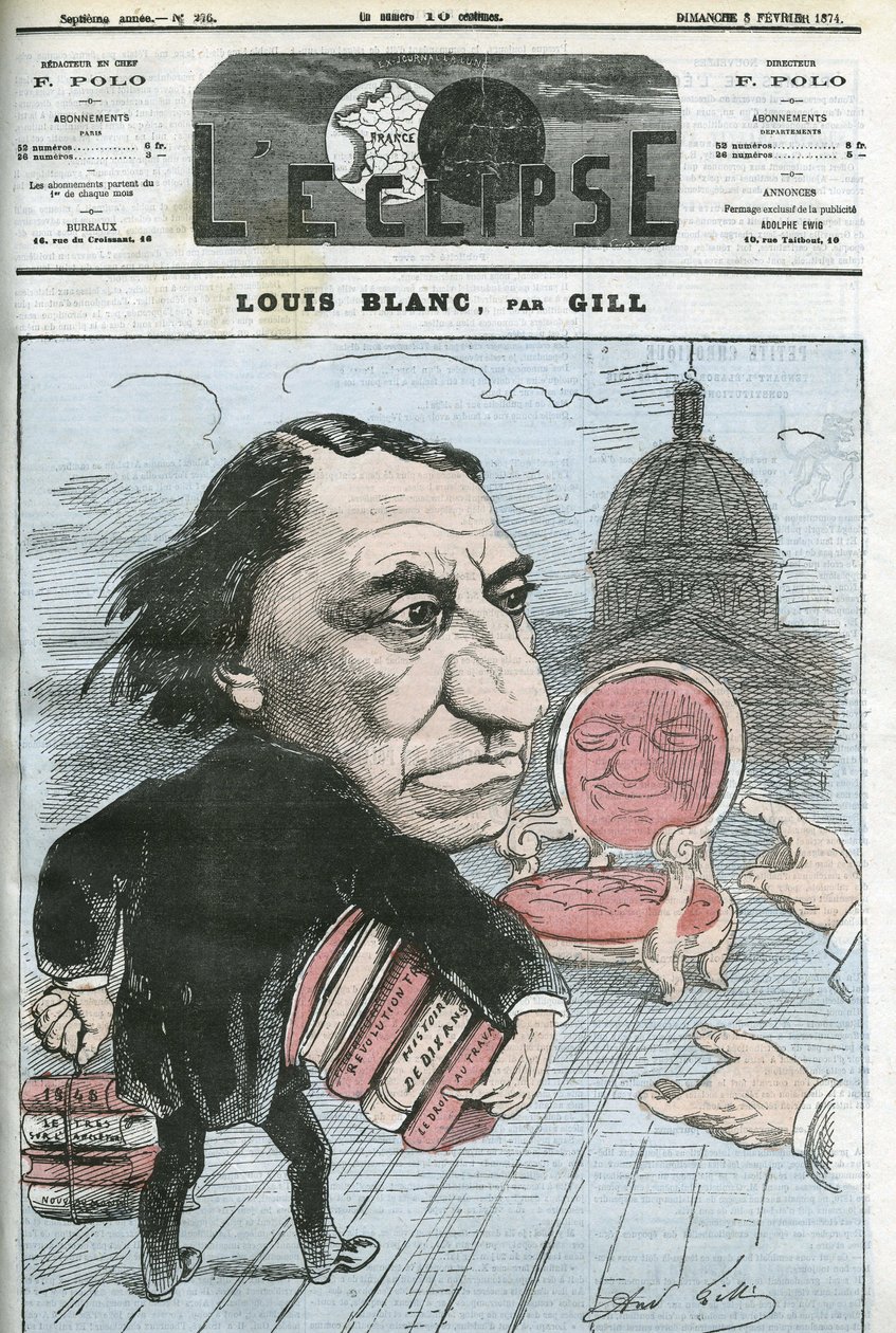 Cartoon by Louis Blanc (1811-1882), French politician and historian. Cover in “” L