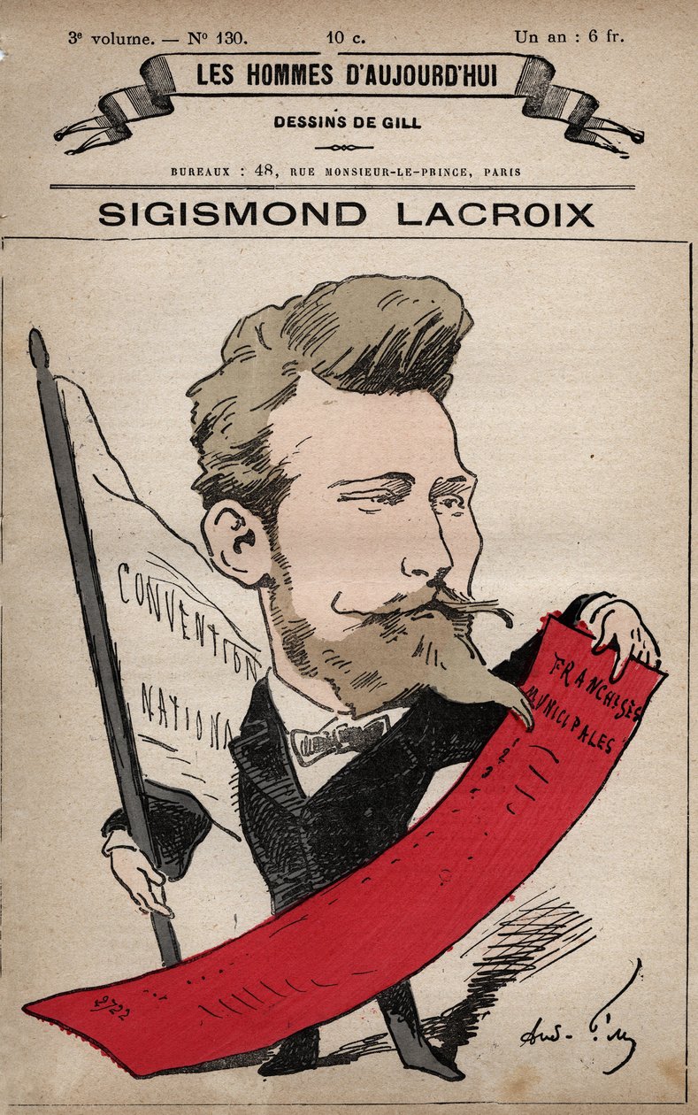 Sigismond Lacroix (Zygmunt Krzyzanowski) 1845-1909年的漫画，出自Andre Gill (1840-85)的《Les Hommes d