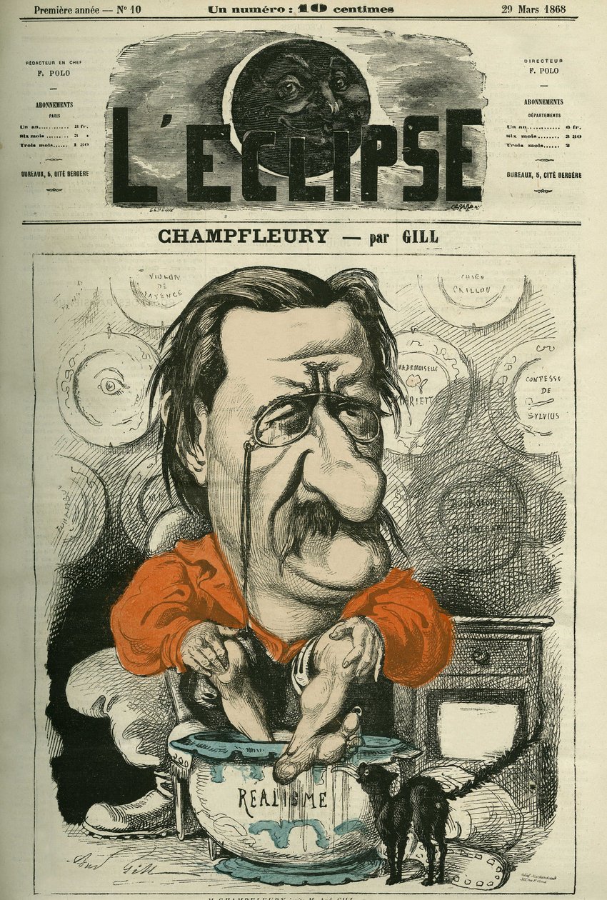 Champfleury, Jules Husson dit (1821-1889)，法国评论家和小说家。 Gill 的“L