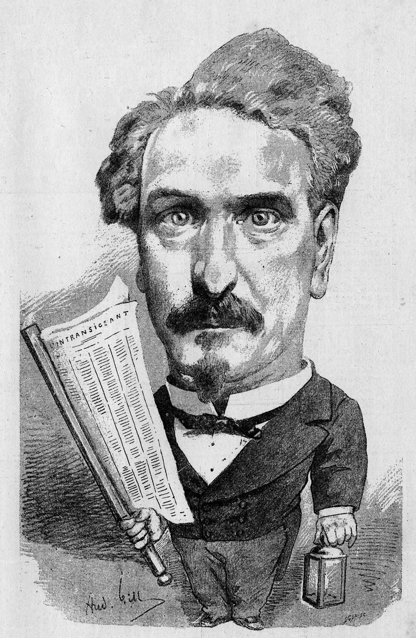安德烈-吉尔画的亨利-罗什福尔（1831-1913），法国记者和政治家，在 "插图世界 "中。 作者 安德鲁·吉尔