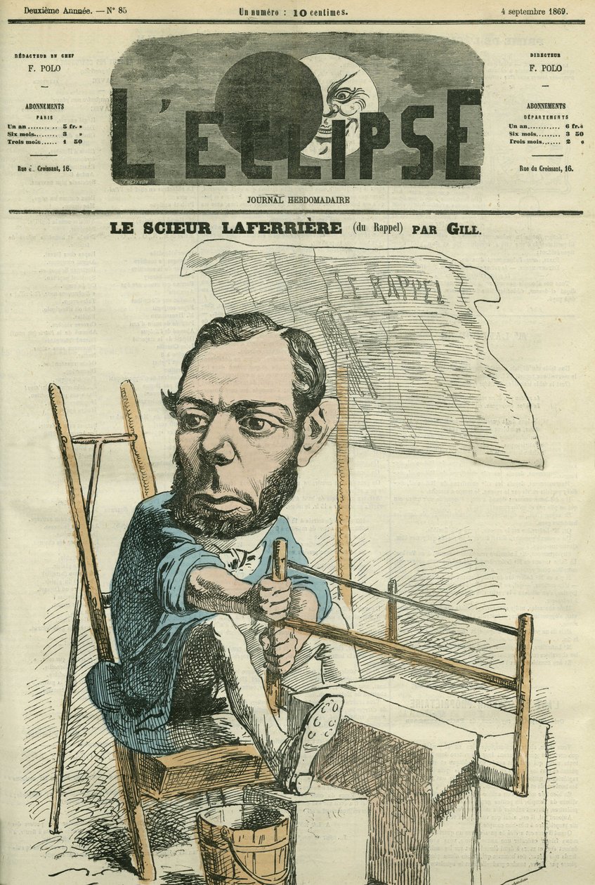 Edouard Lafferiere (1841-1901)，法国地方法官和政治家。 Gill 的“L