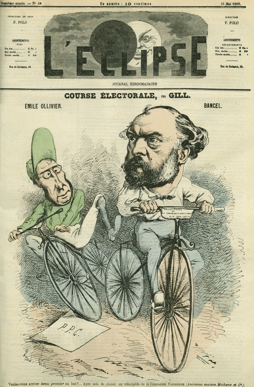 Emille Ollivier (1825-1913), French politician and Bancel. Cover in “” L