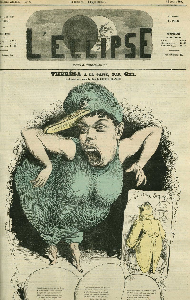 Emma Valendon dit Theresa (1837-1913)，盖特剧院“提洛尔鸭子”中的歌手。 Gill 的“L