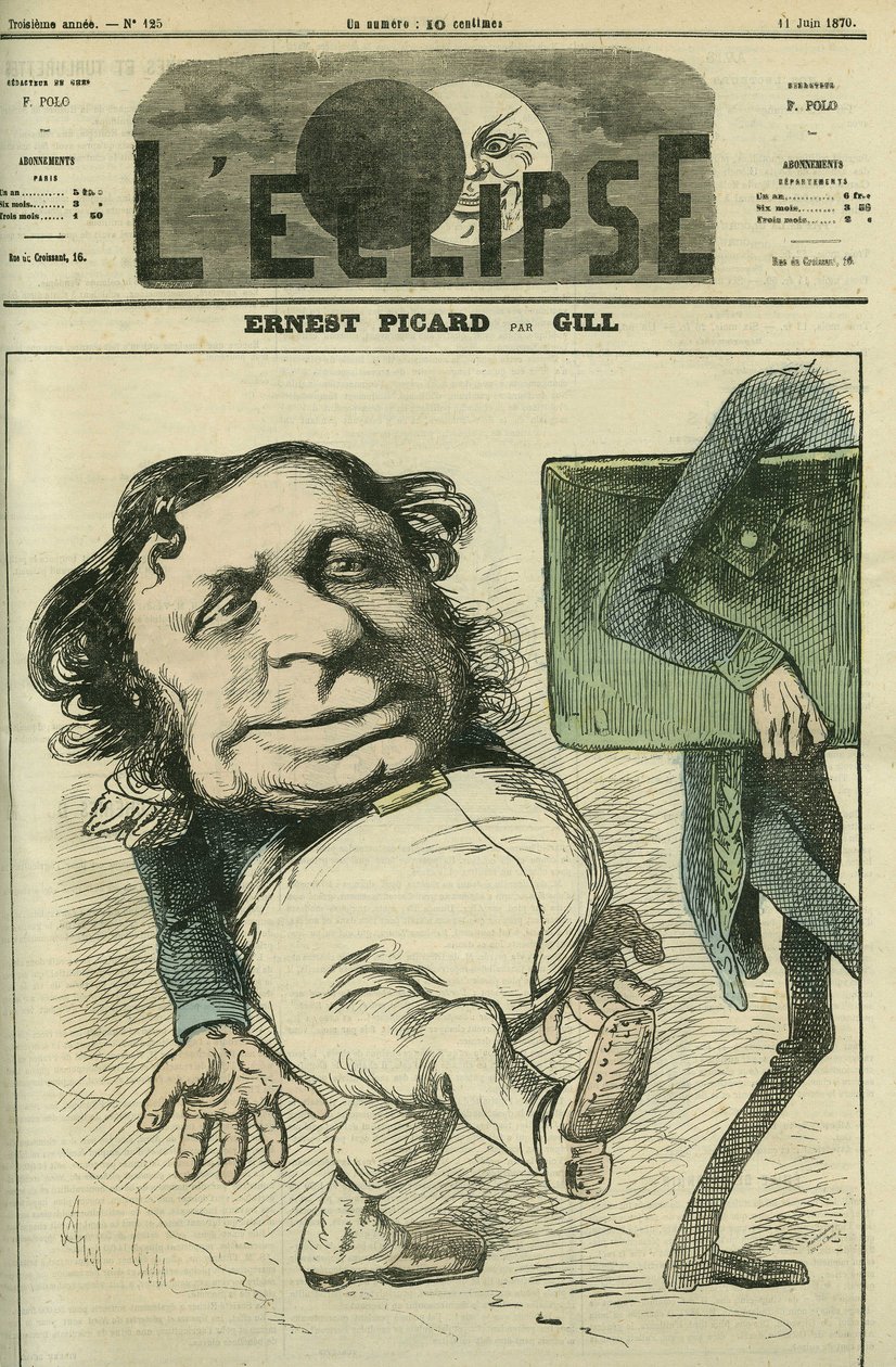 Ernest Picard (1821-1877), French politician. Cover in “” L