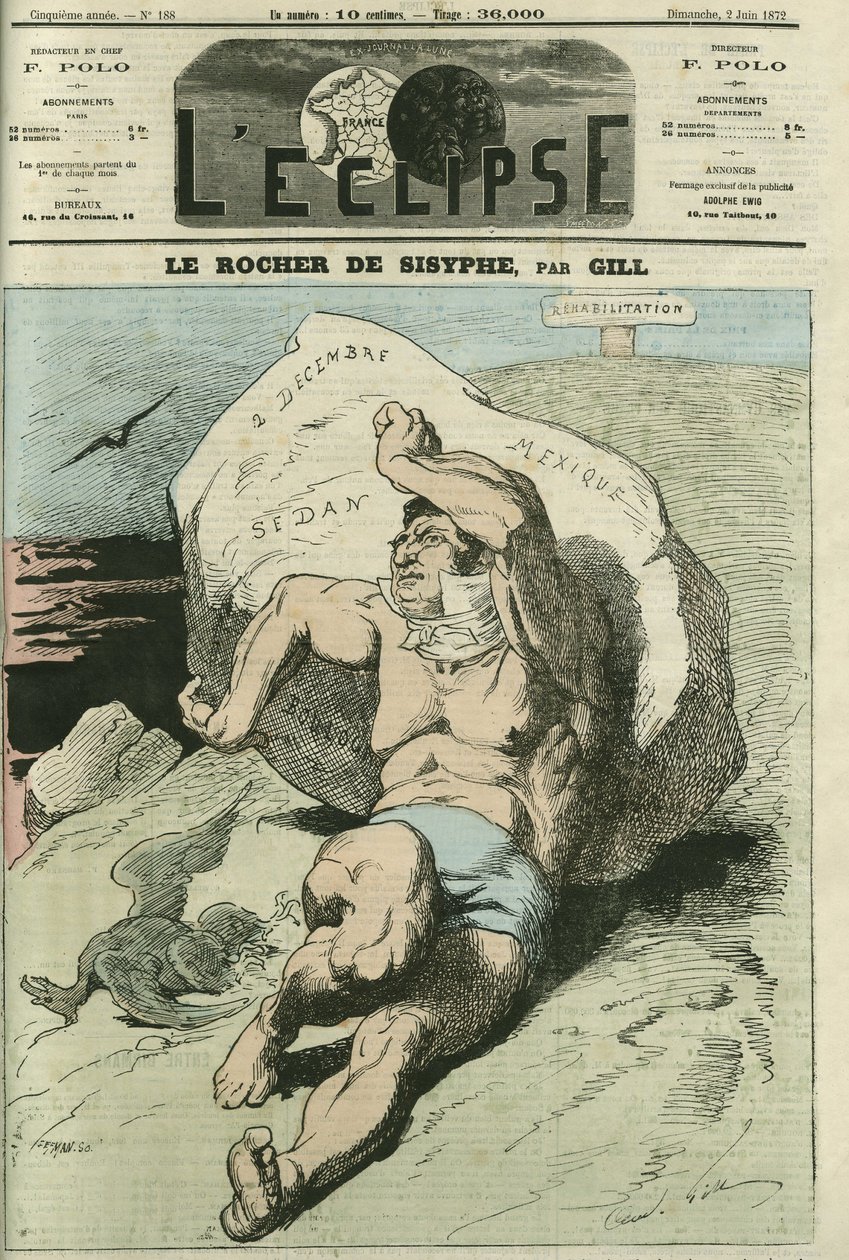 尤金·鲁厄（Eugene Rouher，1814-1884 年），法国政治家。 Gill 的“L