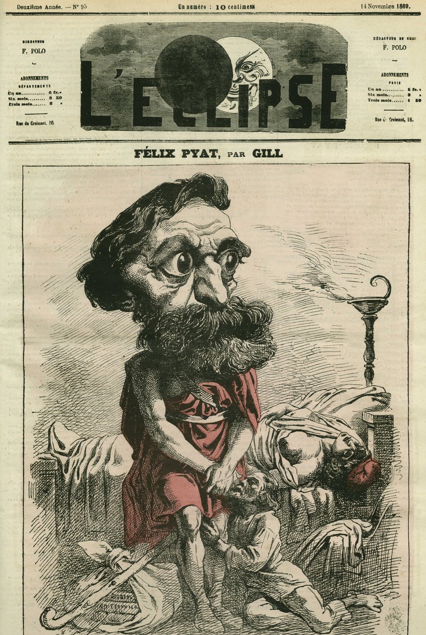 Felix Pyat (1810-1889)，法国律师、文学家和政治家。 Gill 的“L