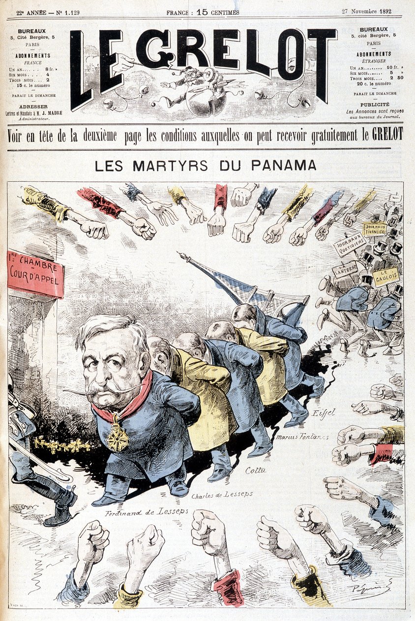 Ferdinand de Lesseps - by Gill, in “The Men of Today””, late 19th century 作者 安德鲁·吉尔