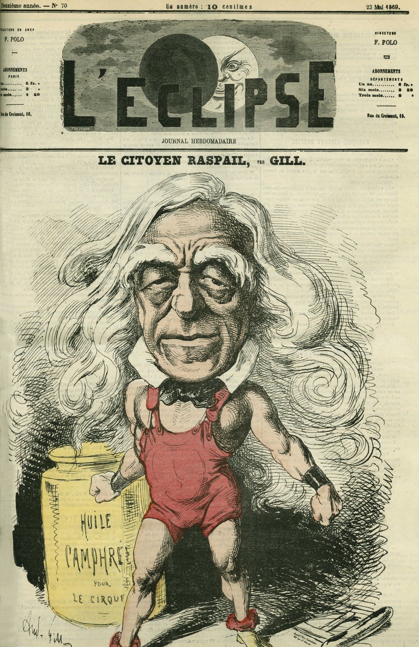 Francois-Vincent Raspail (1794-1878)，化学家、医生和法国政治家。 Gill 的“L