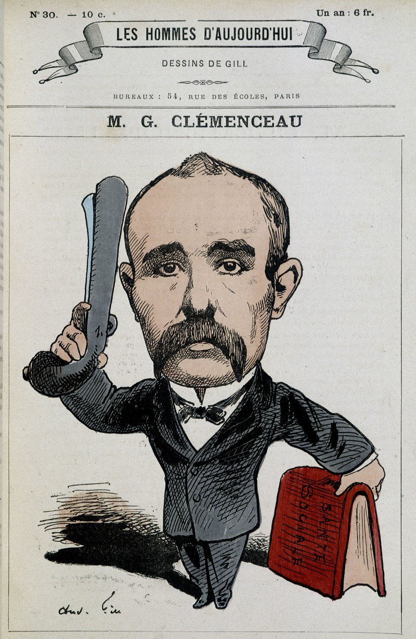 Georges Clémenceau - 由Gill在 "Les hommes d