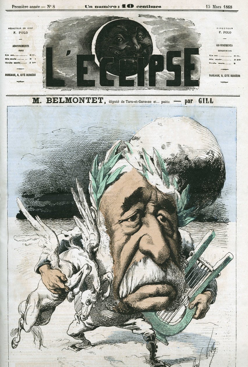 Louis Belmontet (1799-1879), French poet and politician. Cover in “” L